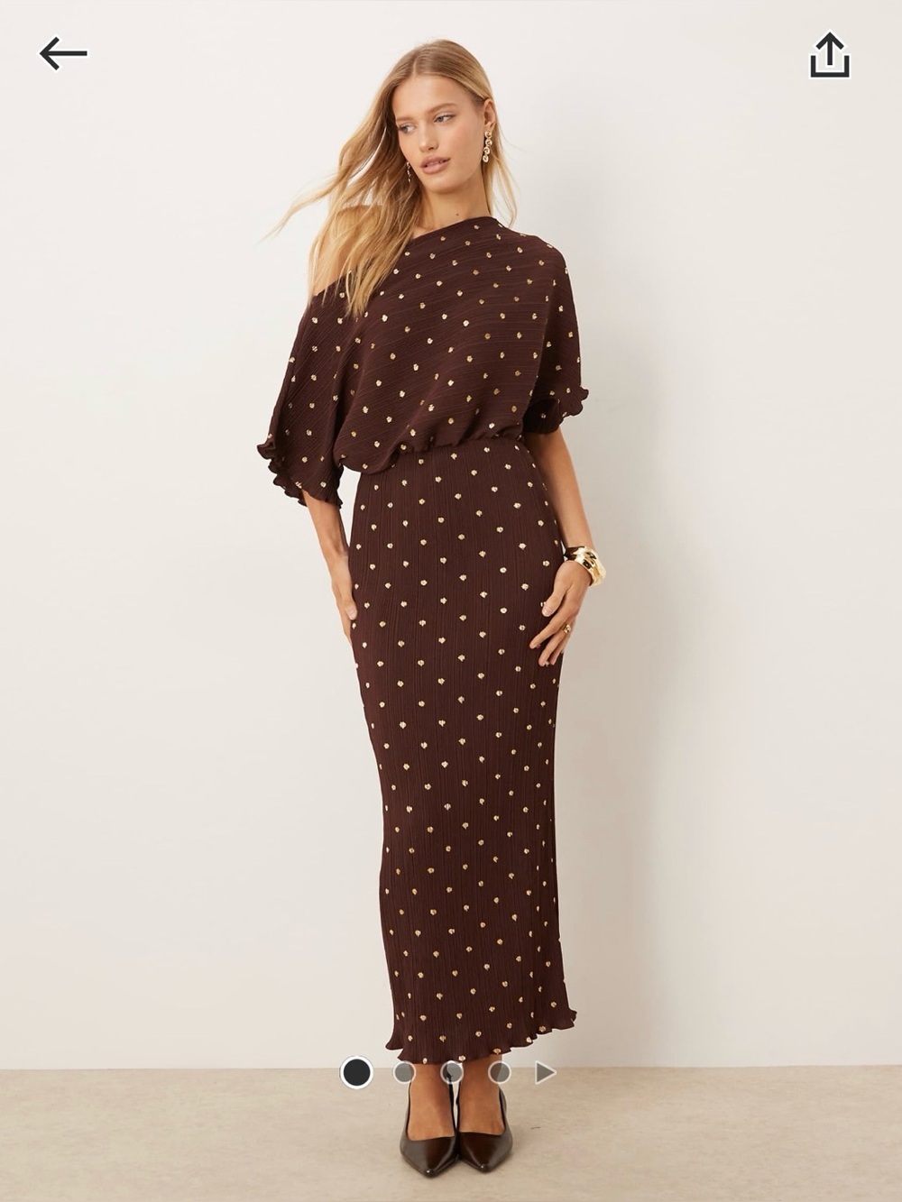 Never Fully Dressed Tilly off the shoulder maxi dress